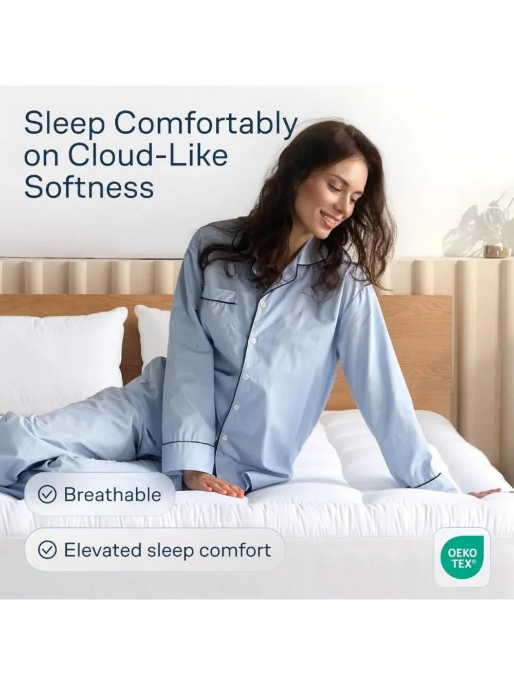 100% Cotton Twin Mattress Pad with Pillow Top - Soft, Comfortable Sleep Solution